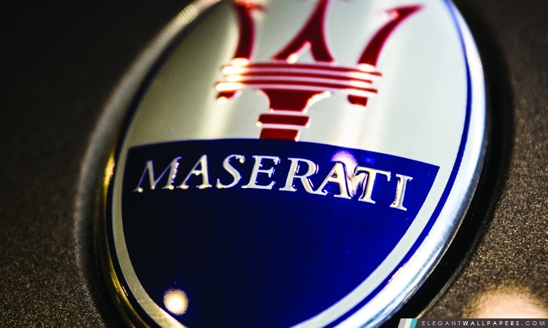 Maserati Logo Close-Up, Arrière-plans HD à télécharger