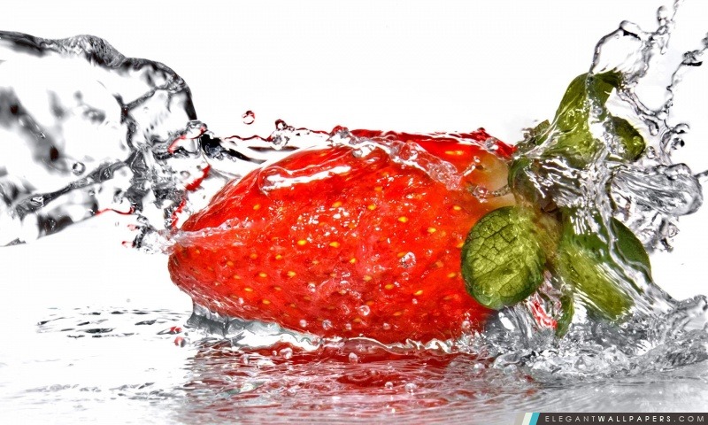 Strawberry Splash, Arrière-plans HD à télécharger