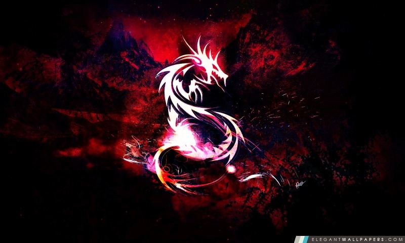 Sanglante dragon rouge, Arrière-plans HD à télécharger