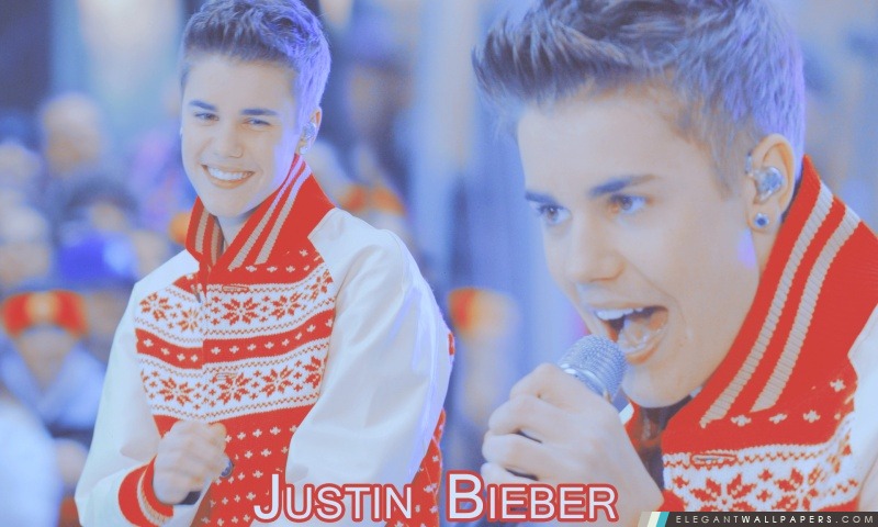 Justin Bieber Noël, Arrière-plans HD à télécharger
