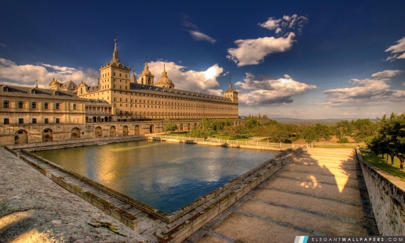 Résidence royale de San Lorenzo de El Escorial, Madrid, Espagne, Arrière-plans HD à télécharger
