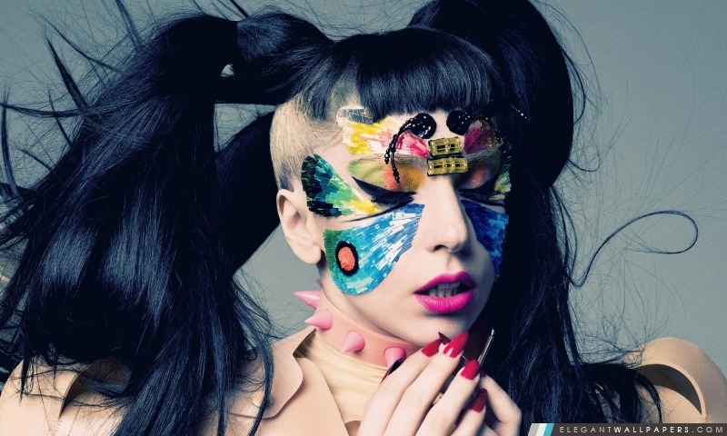 Lady Gaga papillon, Arrière-plans HD à télécharger
