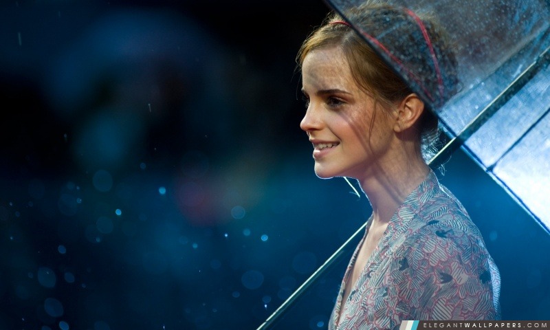 Emma Watson sous la pluie, Arrière-plans HD à télécharger