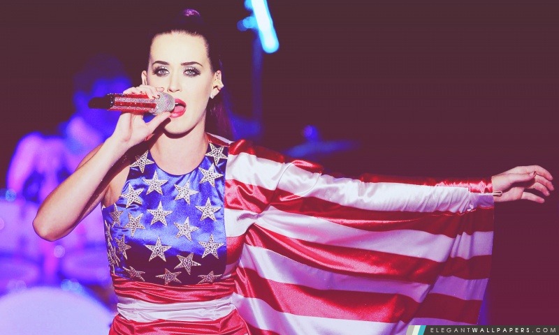 Katy Perry robe drapeau américain, Arrière-plans HD à télécharger