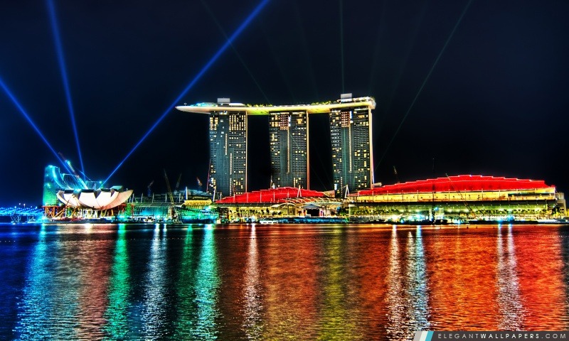 Marina Bay Sands Lumières, Arrière-plans HD à télécharger