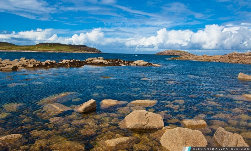 Côte Atlantique, l'île Cruit, Donegal, Irlande, Arrière-plans HD à télécharger