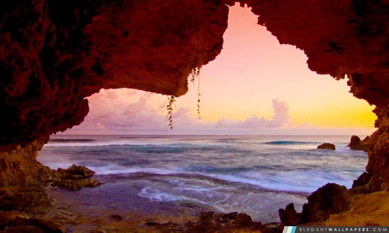 Cave secret, Kauai, Hawaï, Arrière-plans HD à télécharger