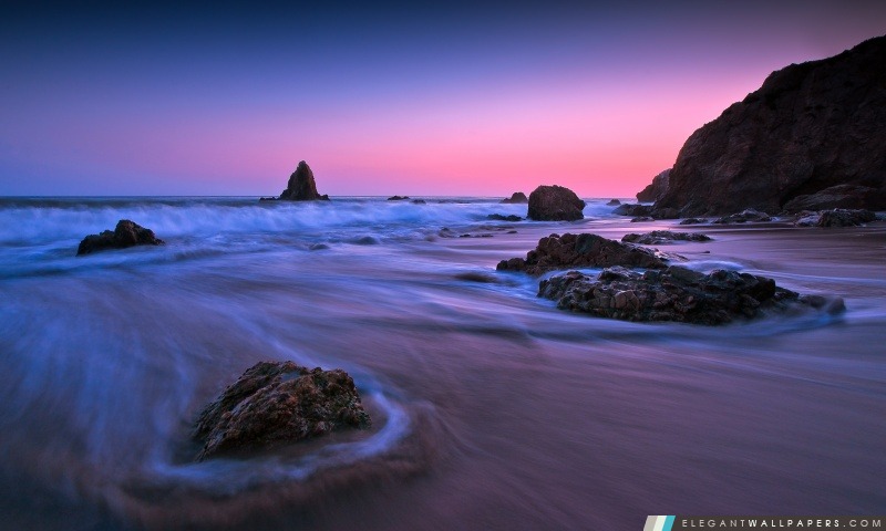 Purple Sunset lumière, Arrière-plans HD à télécharger