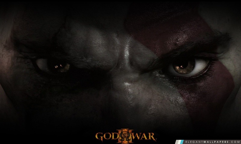God of War III, Kratos Yeux, Arrière-plans HD à télécharger