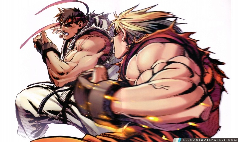 Ryu vs Ken, Arrière-plans HD à télécharger