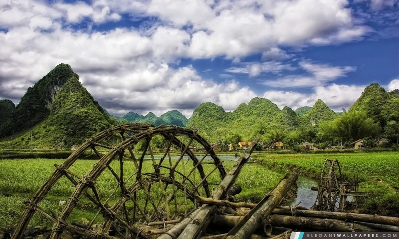 Vietnam Village, Arrière-plans HD à télécharger
