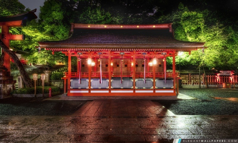 Temple Rouge à Kyoto, Arrière-plans HD à télécharger