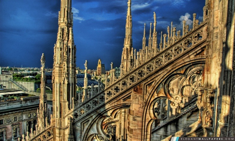 Dans la cathédrale de Milan, Italie, Arrière-plans HD à télécharger