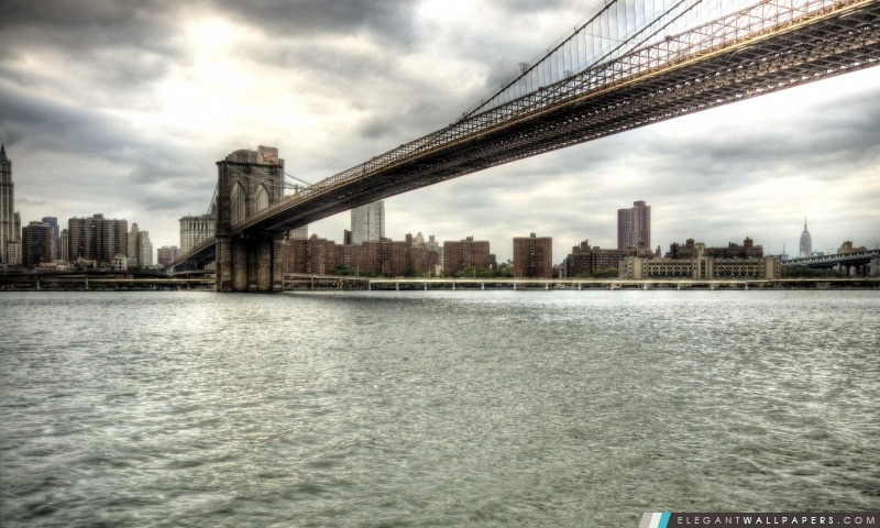 Pont de Brooklyn, New York City, Arrière-plans HD à télécharger