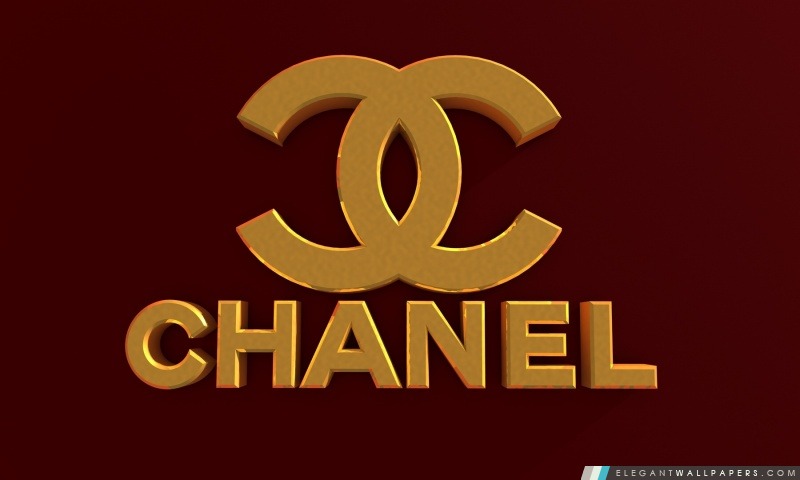 Chanel Logo Bordeaux Rouge, Arrière-plans HD à télécharger
