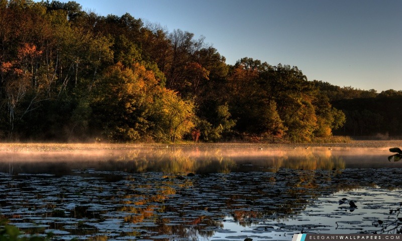 Une teinte de l'automne, lac Jensen, Liban Hills Park, Eagan, Minnesota, Arrière-plans HD à télécharger