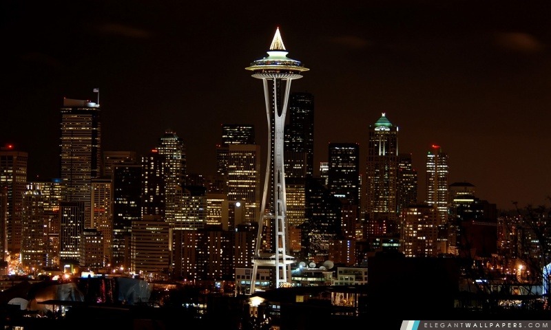 Nuit à Seattle, Arrière-plans HD à télécharger