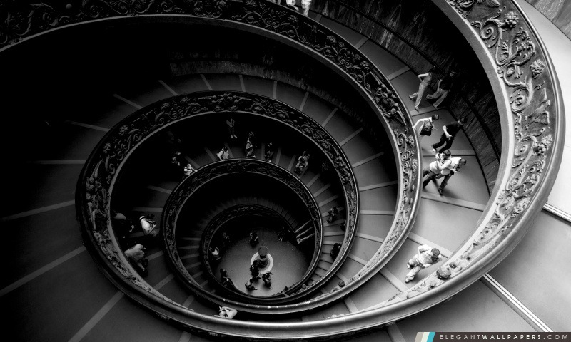 Spiral Stairs des Musées du Vatican, Arrière-plans HD à télécharger