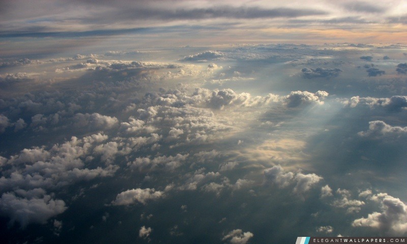 Couverture de nuages ​​sur l'aéroport LGA, Arrière-plans HD à télécharger