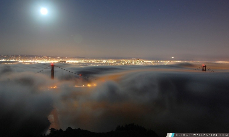 Brouillard sur le Golden Gate Bridge, Arrière-plans HD à télécharger