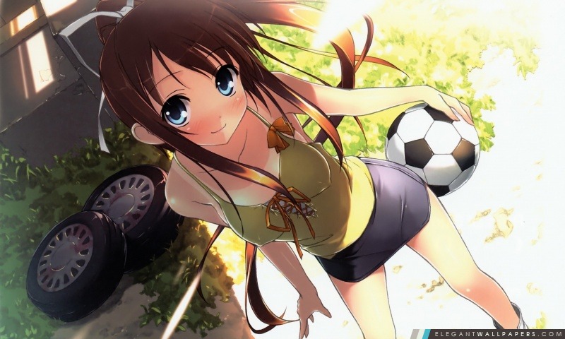 Anime Girl Football, Arrière-plans HD à télécharger