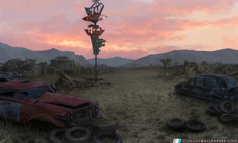 Fallout New Vegas Concept Art – Junkyard, Arrière-plans HD à télécharger