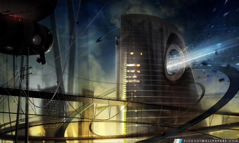 La science-fiction ville, Arrière-plans HD à télécharger