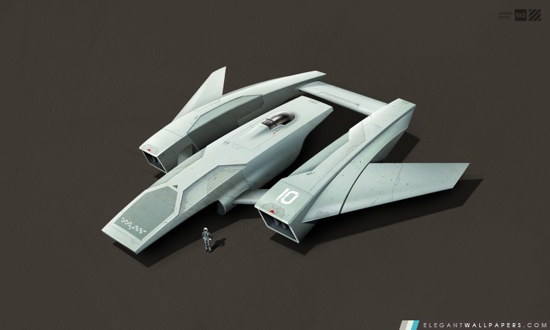Spaceship illustration 3D, Arrière-plans HD à télécharger