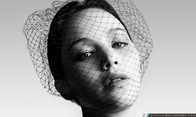 Jennifer Lawrence noir et blanc Portrait, Arrière-plans HD à télécharger