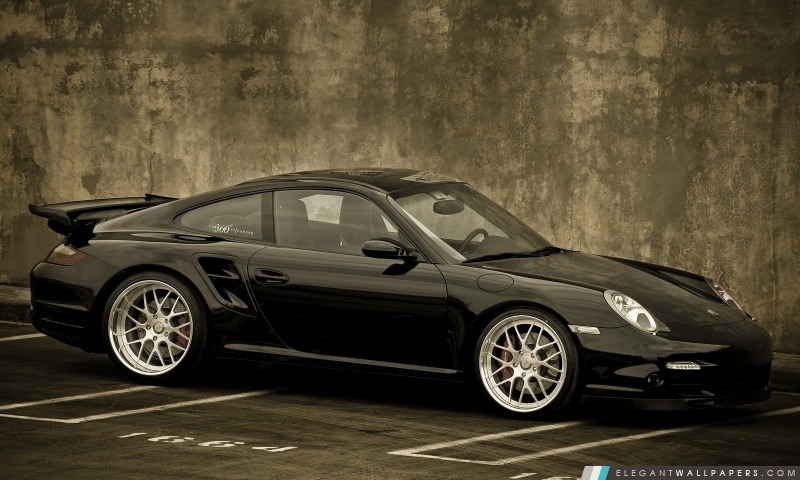 Noir Porsche voiture, Arrière-plans HD à télécharger