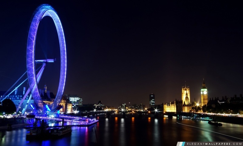 London Eye, Londres Royaume-Uni, Arrière-plans HD à télécharger