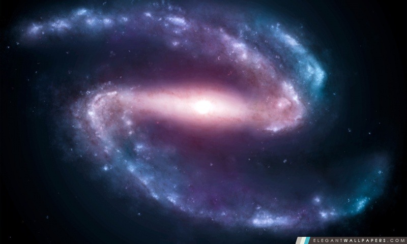 Galaxie spirale barrée, Arrière-plans HD à télécharger