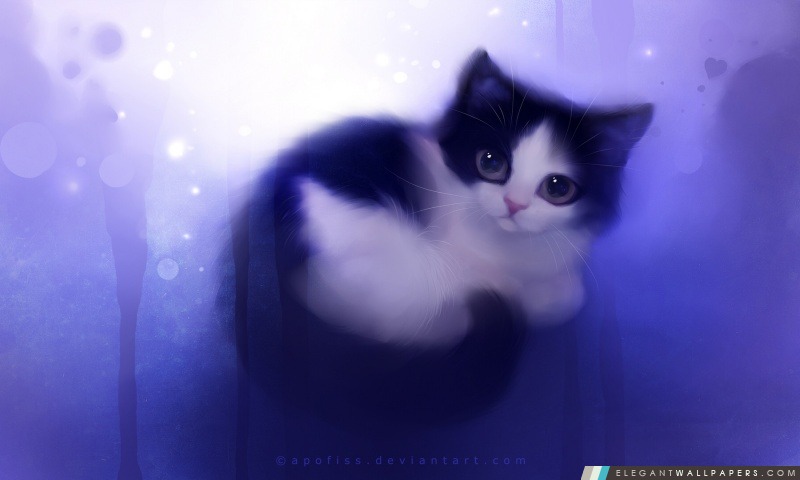 Peinture mignonne Kitty, Arrière-plans HD à télécharger