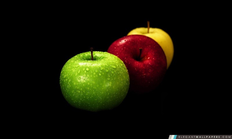 Pommes rouges et vertes jaunes, Arrière-plans HD à télécharger