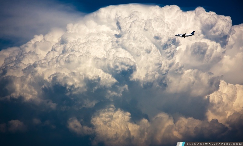Ciel orageux, Airbus, Arrière-plans HD à télécharger