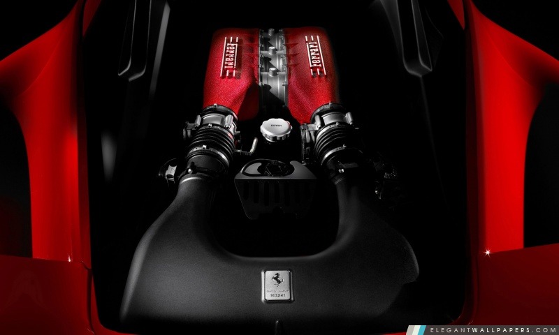 2010 Ferrari 458 Italia moteur, Arrière-plans HD à télécharger