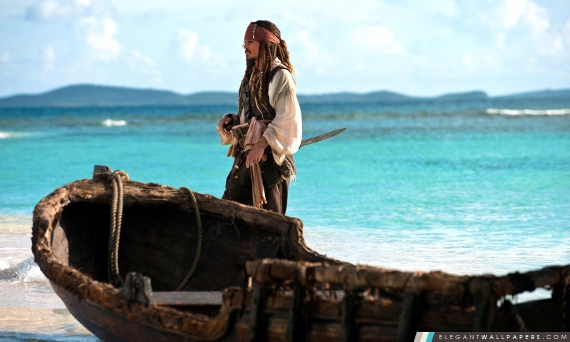 Jack Sparrow Pirates des Caraïbes la Fontaine de Jouvence, Arrière-plans HD à télécharger