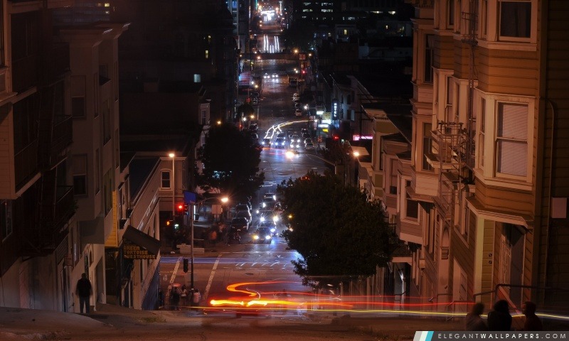 San Francisco la nuit, Californie, Arrière-plans HD à télécharger