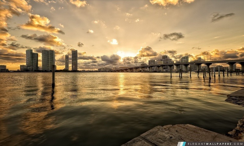 Pont à Miami, Arrière-plans HD à télécharger