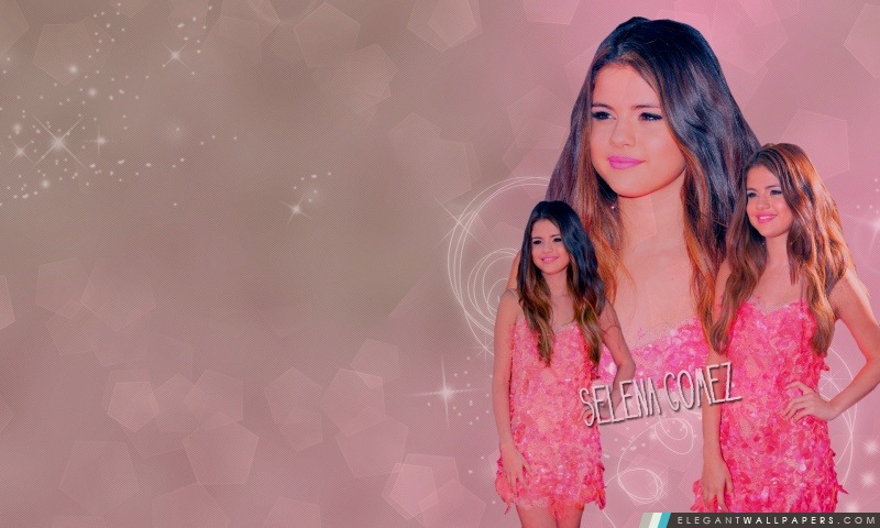 Selena Gomez 2012 robe rose, Arrière-plans HD à télécharger
