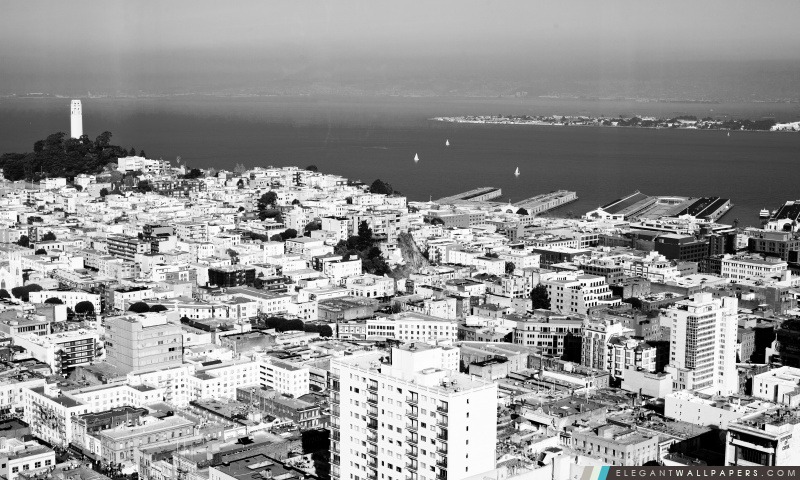 San Francisco en noir et blanc, Arrière-plans HD à télécharger