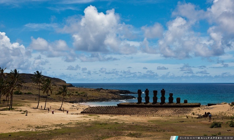 Statues de l'île de Pâques, Arrière-plans HD à télécharger