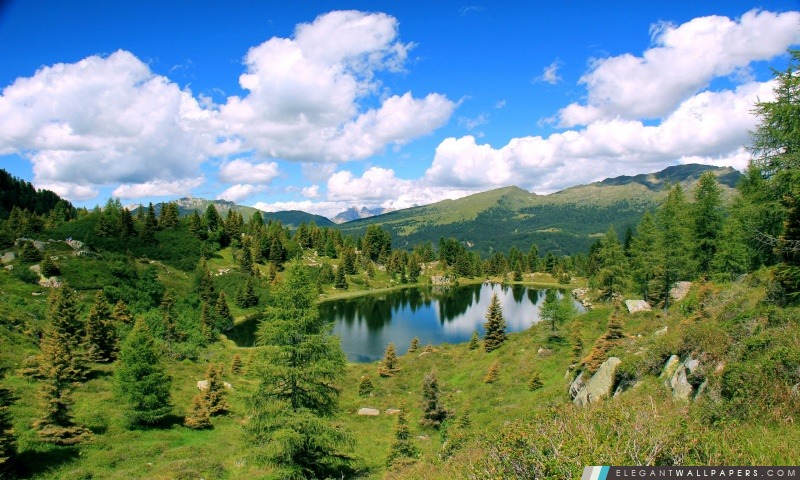 Mountain Lake Paysage, Arrière-plans HD à télécharger