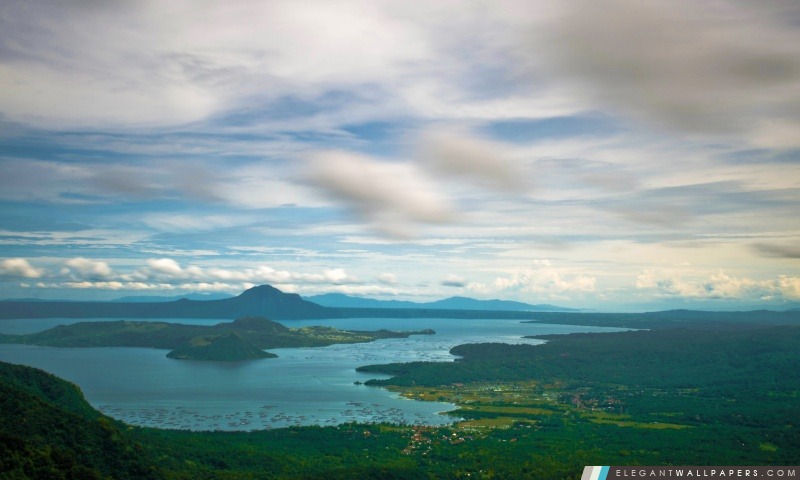 Volcan Taal, île de Luzon, Philippines, Arrière-plans HD à télécharger