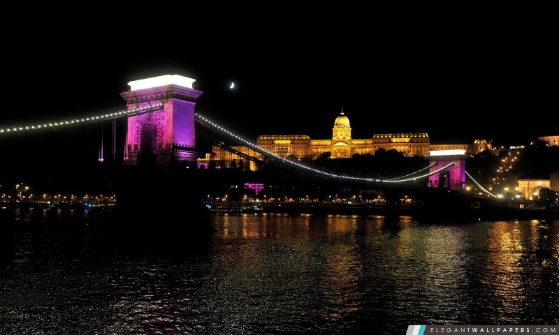 Pont des Chaînes, Budapest, Hongrie, Arrière-plans HD à télécharger