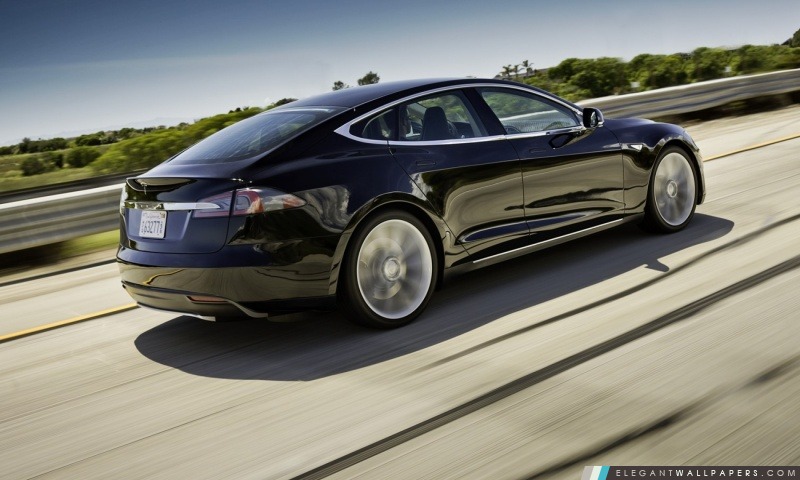 2013 Tesla Model S voiture, Arrière-plans HD à télécharger