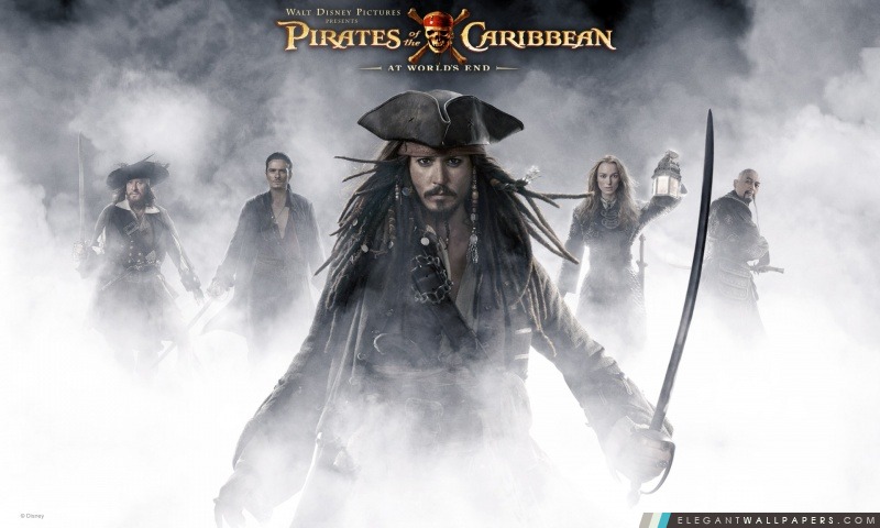Johnny Depp Pirates des Caraïbes, jusqu'au bout du monde, Arrière-plans HD à télécharger