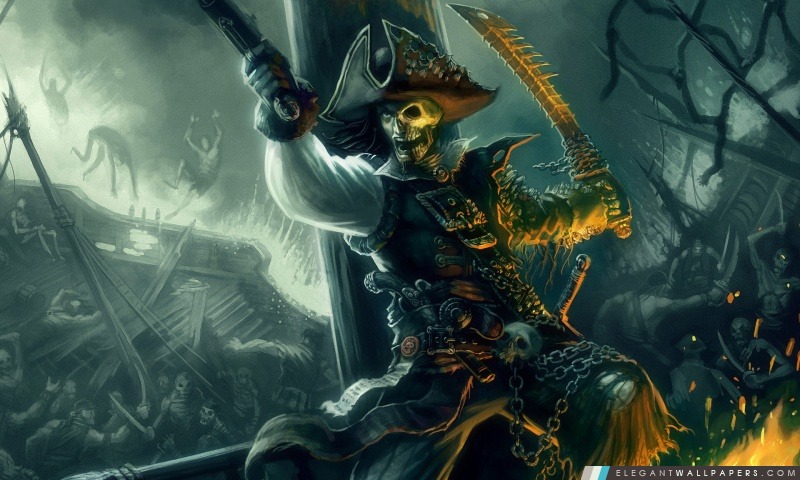Pirate de combat d'épée peinture, Arrière-plans HD à télécharger