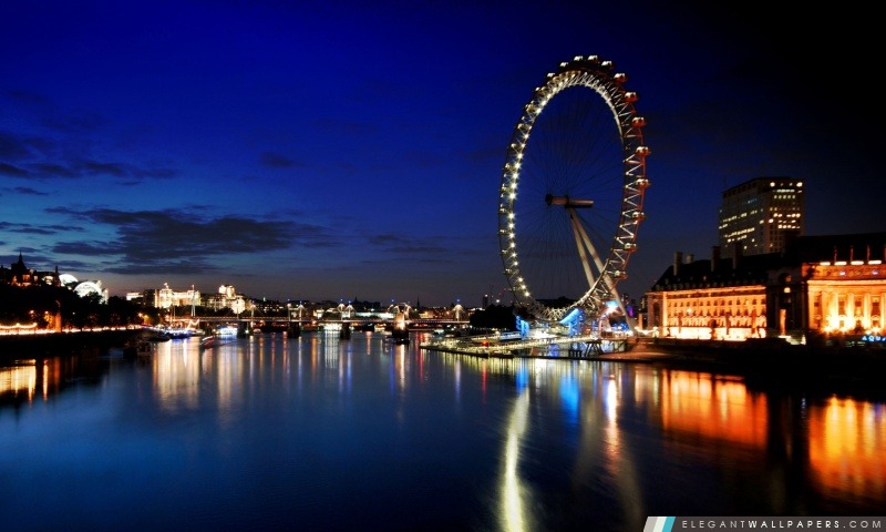 London Eye At Night, Arrière-plans HD à télécharger