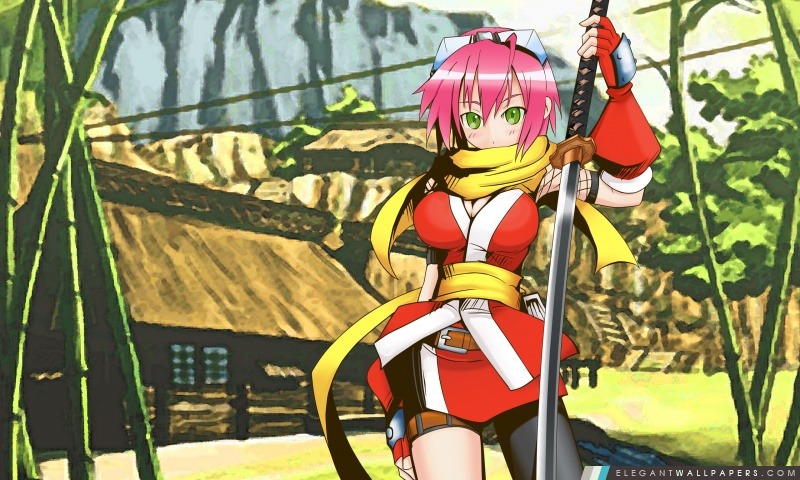 Anime Samurai Girl, Arrière-plans HD à télécharger